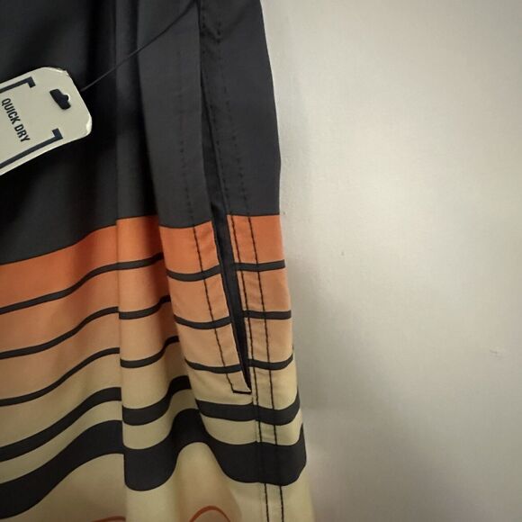 George Men's XL Summer Striped Drawstring Board Shorts/Swim Trunks W/Side Pocket - Picture 4 of 11